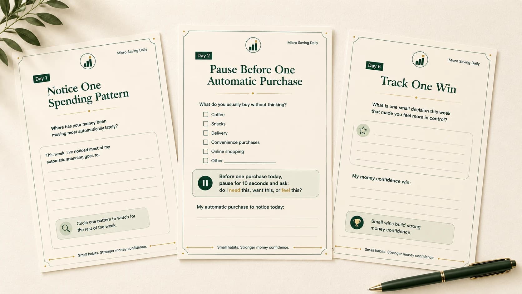 Preview spread showing several worksheet pages from the Wealth Confidence Guide.